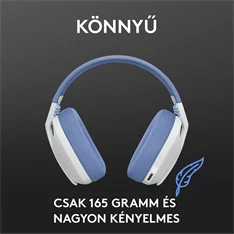 Logitech G435 Lightspeed Dolby Atmos 7.1 Surround Wireless fehér vezeték nélküli gamer headset Logitech G435 Lightspeed Dolby Atmos 7.1 Surround Wireless fehér vezeték nélküli gamer headset