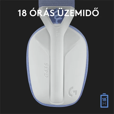 Logitech G435 Lightspeed Dolby Atmos 7.1 Surround Wireless fehér vezeték nélküli gamer headset Logitech G435 Lightspeed Dolby Atmos 7.1 Surround Wireless fehér vezeték nélküli gamer headset