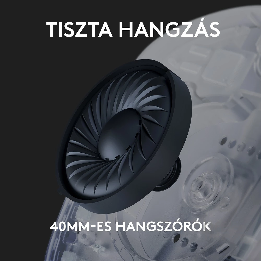 Logitech G435 Lightspeed Dolby Atmos 7.1 Surround Wireless fehér vezeték nélküli gamer headset