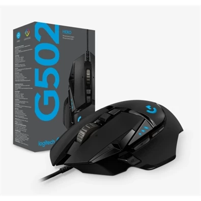 Logitech G502 HERO USB fekete gamer egér Logitech G502 HERO USB fekete gamer egér