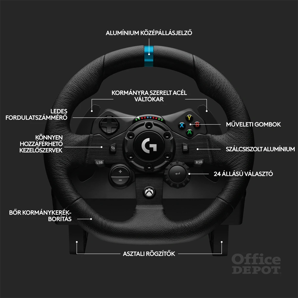 Logitech G923 Trueforce PC/XBOX One/XBOX Series S/XBOX Series X versenykormány