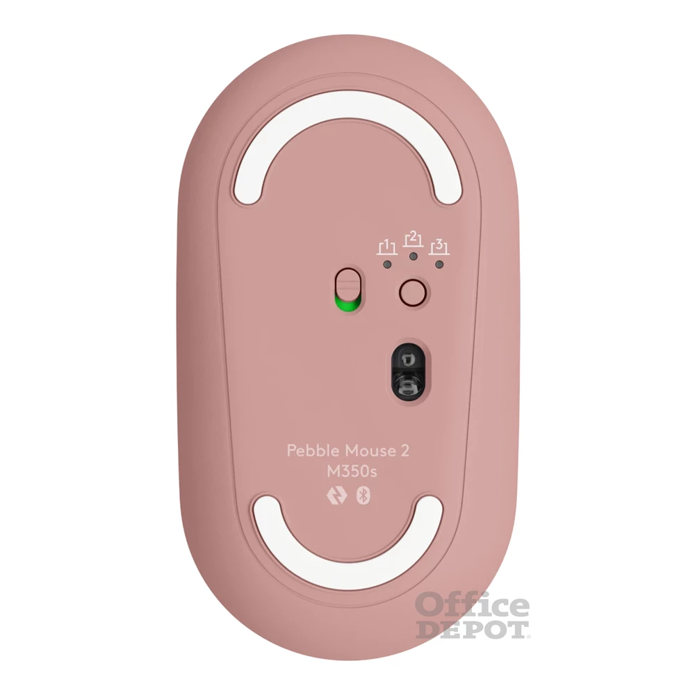 Logitech M350S Pebble Mouse 2 vezeték nélküli rózsaszín egér