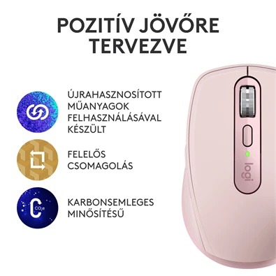 Logitech MX Anywhere 3S vezeték nélküli rózsaszín egér Logitech MX Anywhere 3S vezeték nélküli rózsaszín egér