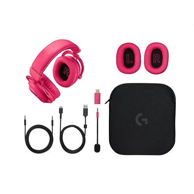 Logitech PRO X 2 LIGHTSPEED Wireless magenta gamer headset Logitech PRO X 2 LIGHTSPEED Wireless magenta gamer headset