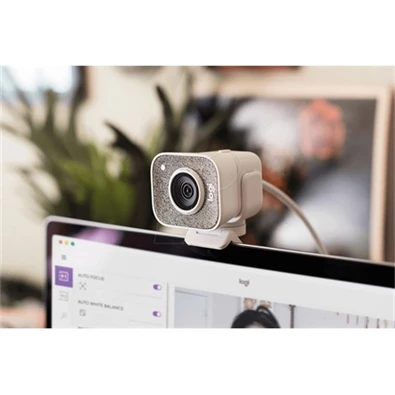 Logitech StreamCam 1080p Mikrofonos, piszkosfehér webkamera Logitech StreamCam 1080p Mikrofonos, piszkosfehér webkamera