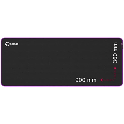 Lorgar Main 319 900x360x3mm fekete/lila egérpad Lorgar Main 319 900x360x3mm fekete/lila egérpad