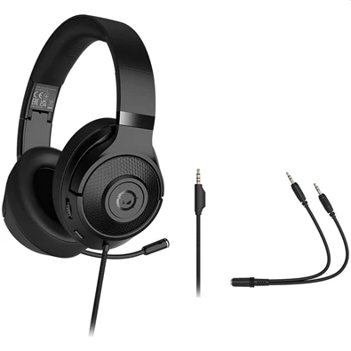 Lorgar Noah 101 3,5mm jack fekete gamer headset Lorgar Noah 101 3,5mm jack fekete gamer headset