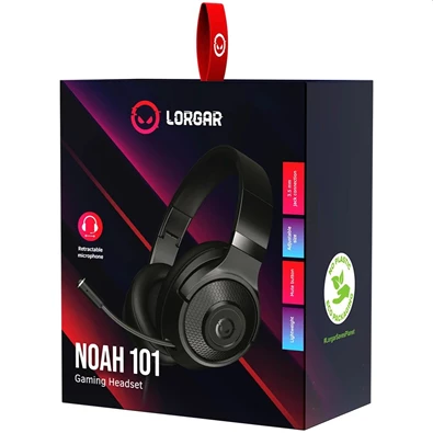 Lorgar Noah 101 3,5mm jack fekete gamer headset Lorgar Noah 101 3,5mm jack fekete gamer headset