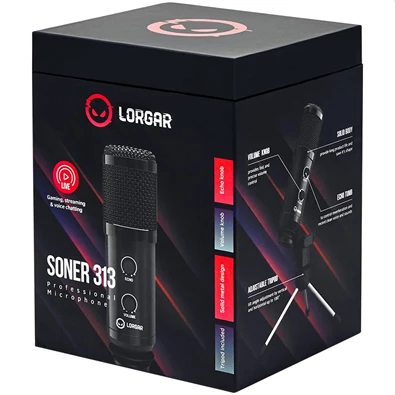 Lorgar Soner 313 fekete gamer mikrofon Lorgar Soner 313 fekete gamer mikrofon