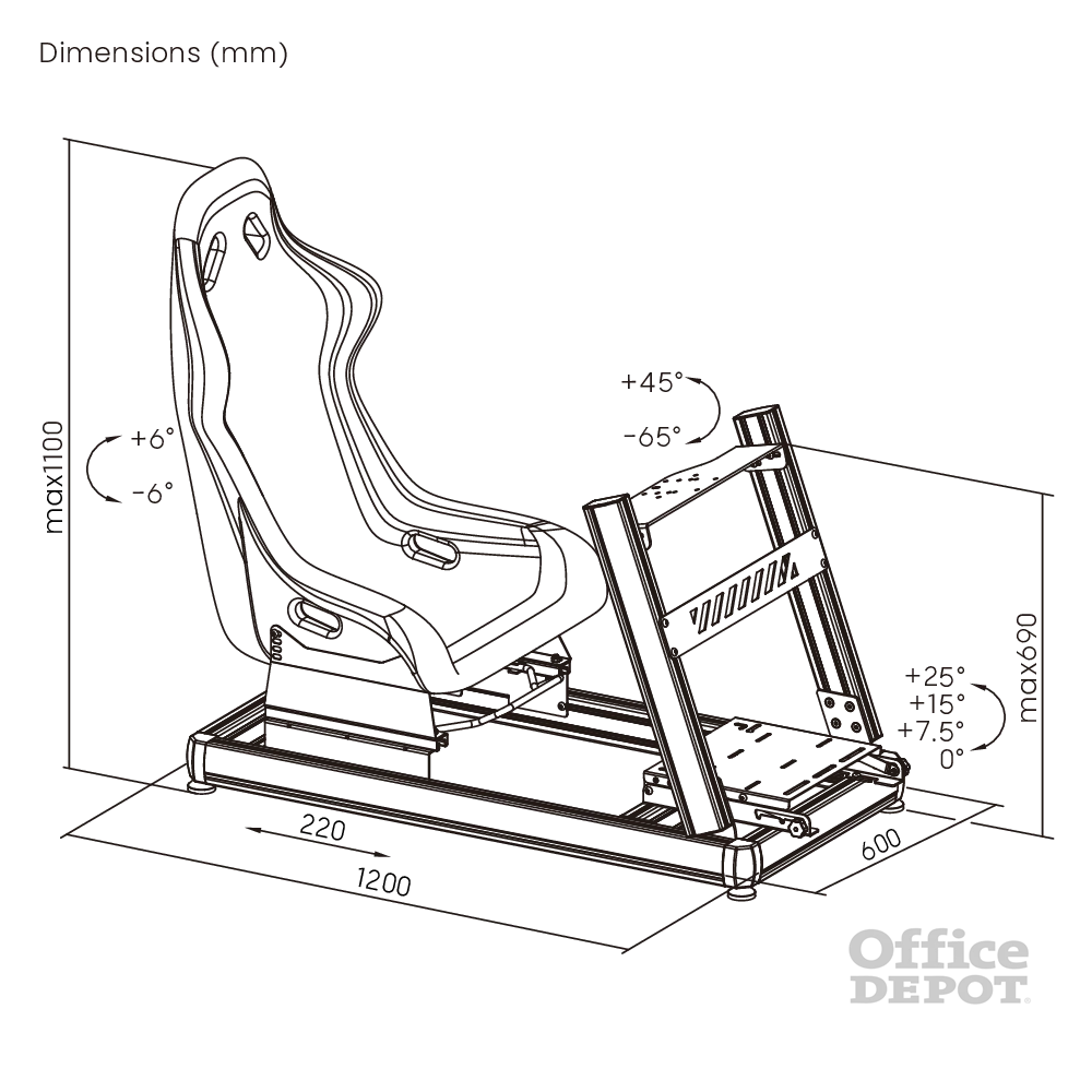 Lumi Legend LRS08-BS01 versenyszimulátor játékülés