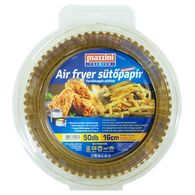 MAZZINI 103055 Premium Air Fryer kerek/16 cm-es/ 50db/csomag sütőpapír