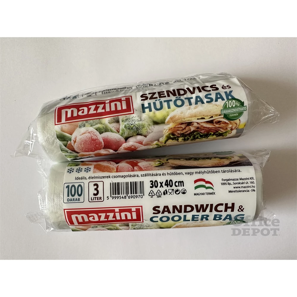 MAZZINI 105040 30x40cm 3L 100db szendvics és hűtőtasak