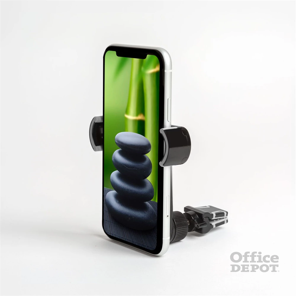 MNC 54996 univerzális fekete szellőzőrácsra rögzíthető telefontartó