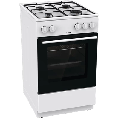 MORA P2241A1W fehér, szabadonálló, gáz, főzőzóna: 4, sütő:70L, tűzhely