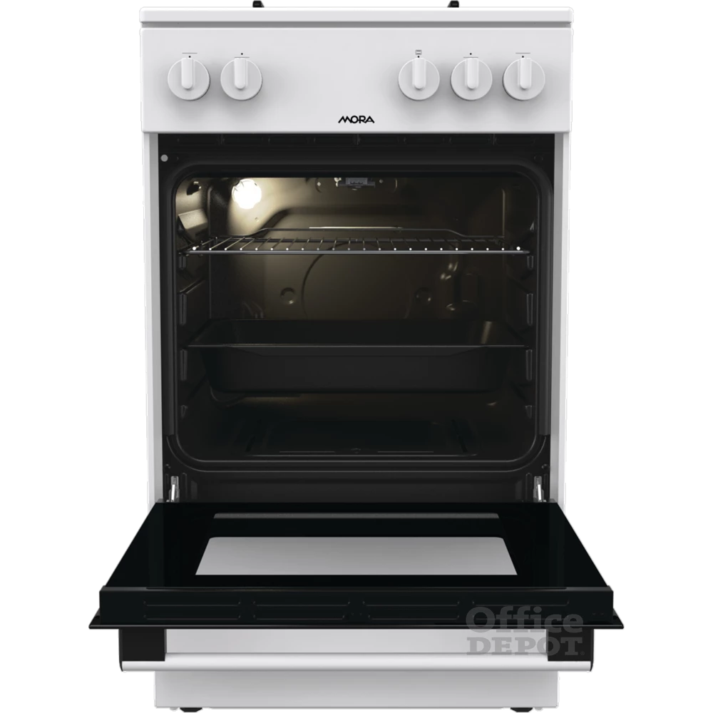 MORA P2241A1W fehér, szabadonálló, gáz, főzőzóna: 4, sütő:70L, tűzhely
