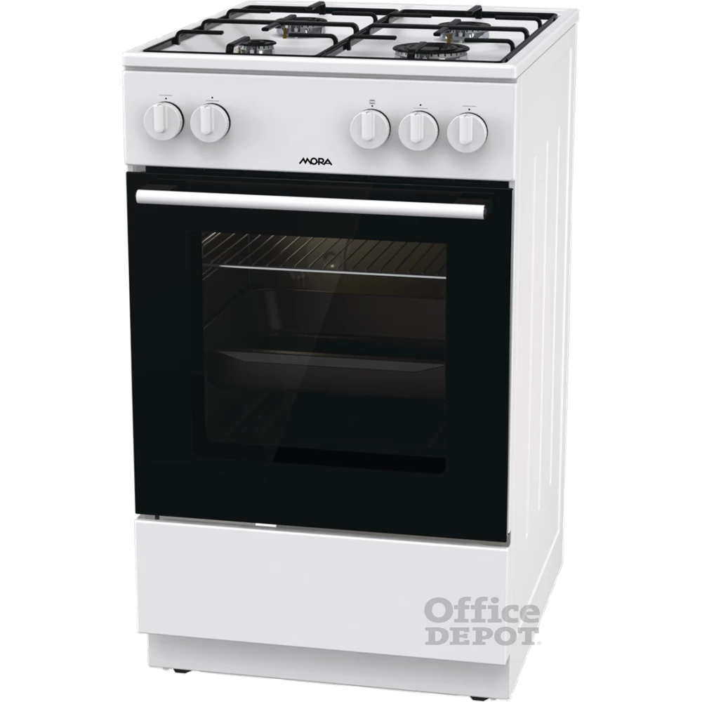 MORA P2241A1W fehér, szabadonálló, gáz, főzőzóna: 4, sütő:70L, tűzhely