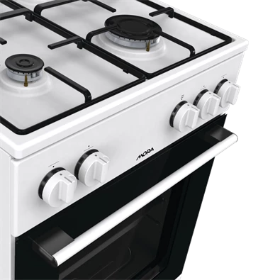 MORA P2241A1W fehér, szabadonálló, gáz, főzőzóna: 4, sütő:70L, tűzhely