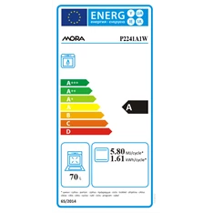 MORA P2241A1W fehér, szabadonálló, gáz, főzőzóna: 4, sütő:70L, tűzhely