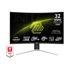 MSI 31,5" 325CQRF QD E2 Rapid VA WQHD 180Hz HDMI/DP/USB-C ívelt gamer monitor