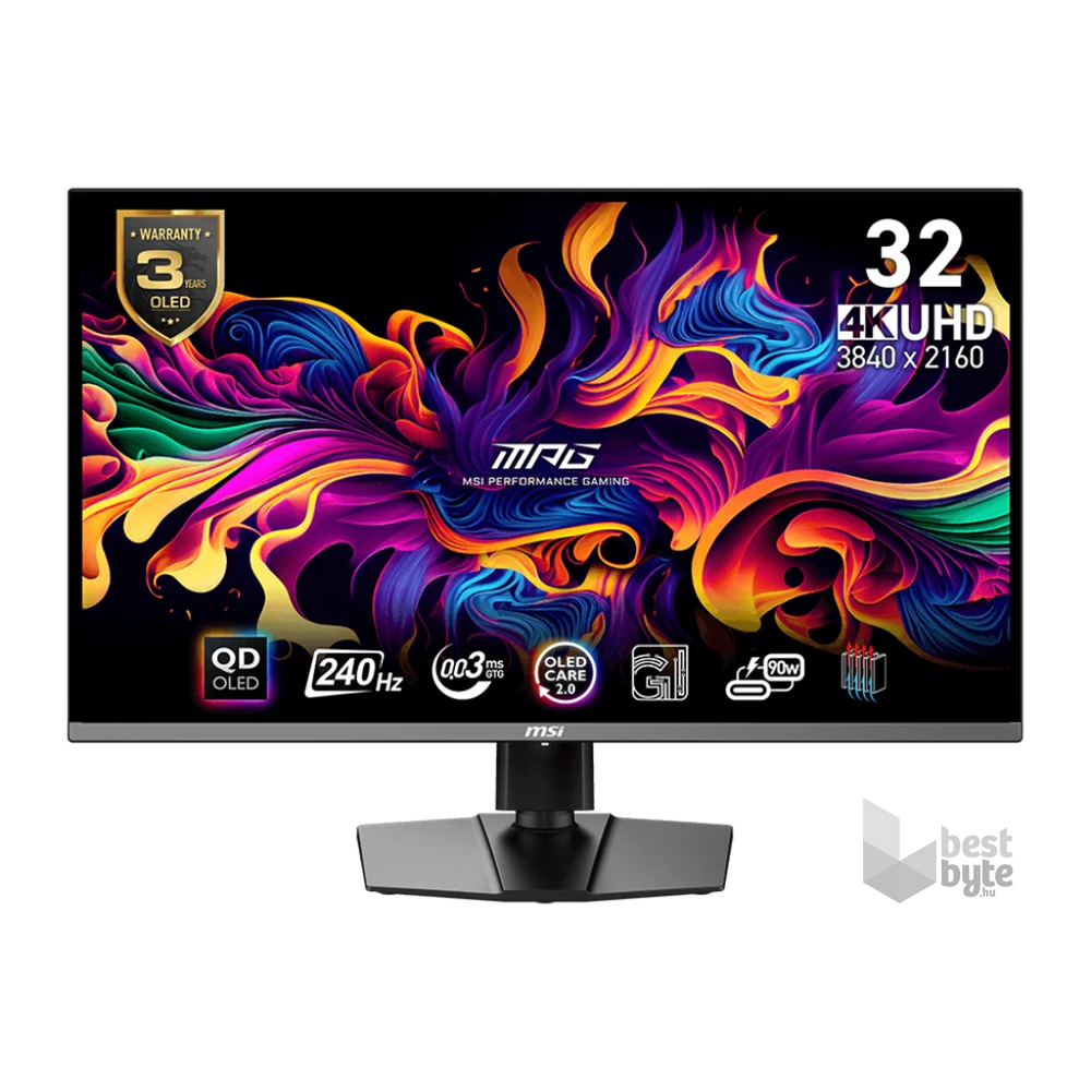 MSI 31,5" MPG 321URX UHD QDOLED 240Hz HDMI/DP/USBC gamer monitor