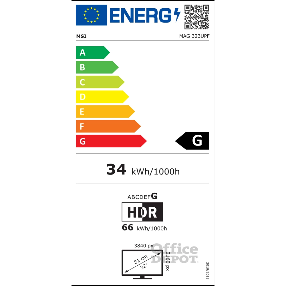 MSI 32" MAG 323UPF 4K UHD IPS 160Hz HDMI/DP/USB/USB-C fekete gamer monitor