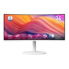 MSI 34" MD342CQPW Business Modern UWQHD VA 100Hz HDM/DP fehér ívelt monitor