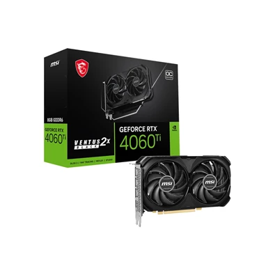 MSI GeForce RTX 4060 Ti VENTUS 2X BLACK 8G OC nVidia 8GB GDDR6 128bit PCIe videókártya MSI GeForce RTX 4060 Ti VENTUS 2X BLACK 8G OC nVidia 8GB GDDR6 128bit PCIe videókártya