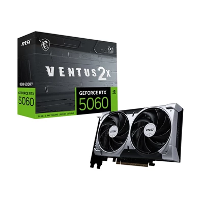 MSI GeForce RTX 5060 8G VENTUS 2X OC nVidia 8GB DDR7 128bit PCIe videókártya MSI GeForce RTX 5060 8G VENTUS 2X OC nVidia 8GB DDR7 128bit PCIe videókártya