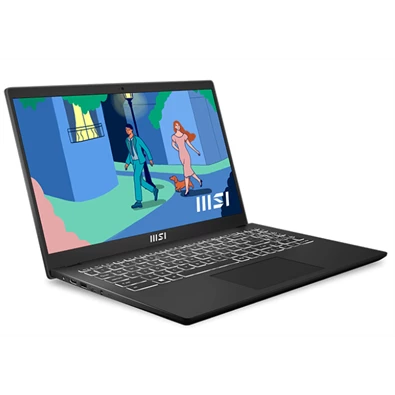 MSI Modern 15 15 B11M-065X laptop (15,6"FHD/Intel Core i5-1155G7/Int.VGA/8GB RAM/512GB/FreeDOS) - fekete