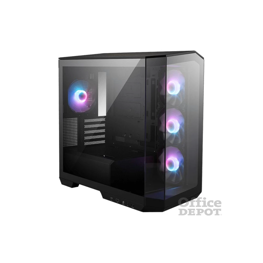 MSI PANO M100R PZ BLACK ARGB (táp nélküli) ablakos mATX ház