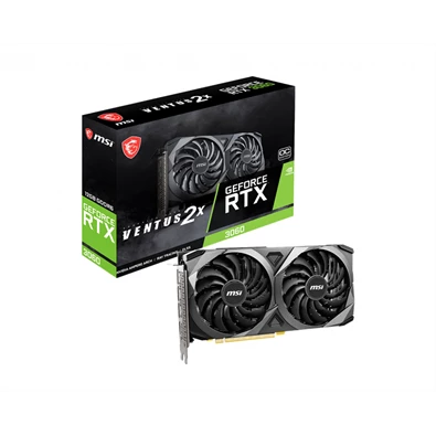 MSI GeForce RTX 3060 VENTUS 2X 12G OC nVidia 12GB GDDR6 192bit PCIe videókártya