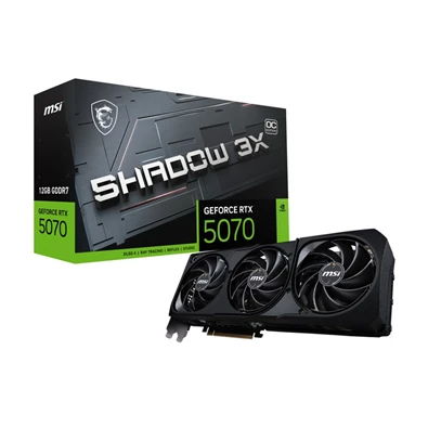 MSI RTX 5070 Shadow nVidia 12GB DDR7 PCIe videókártya MSI RTX 5070 Shadow nVidia 12GB DDR7 PCIe videókártya