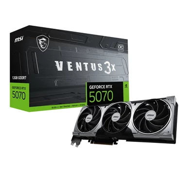 MSI RTX 5070 Ventus nVidia 12GB DDR7 PCIe videókártya MSI RTX 5070 Ventus nVidia 12GB DDR7 PCIe videókártya