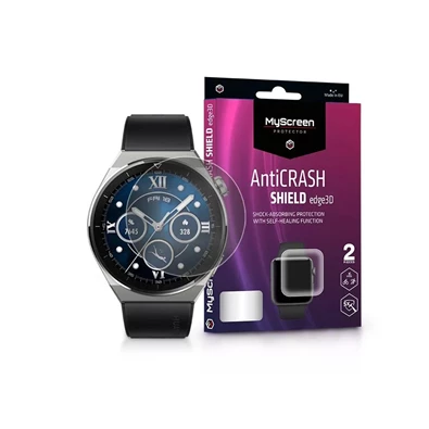 MSP LA-2279 Huawei Watch GT 3 Pro (46mm) AntiCrash Shield Edge 3D 2db ütésálló kijelzővédő fólia MSP LA-2279 Huawei Watch GT 3 Pro (46mm) AntiCrash Shield Edge 3D 2db ütésálló kijelzővédő fólia