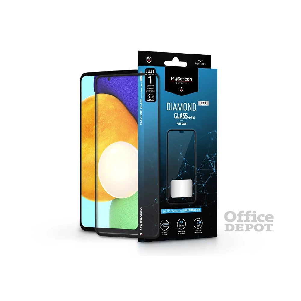MSP LA-2081 Samsung Galaxy A52/A52 5G/A52s edzett üveg képernyővédő fólia - Diamond Glass Lite Edge2.5D Full Glue