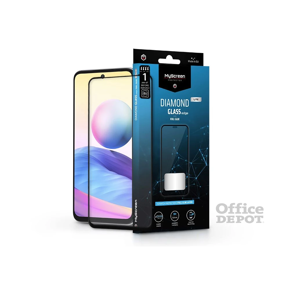 MSP LA-2089 Xiaomi Redmi Note 10 5G/Poco M3 Pro edzett üveg képernyővédő fólia - Diamond Glass Lite Edge2.5D Full Glue