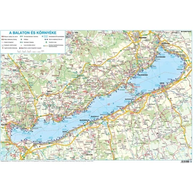 Magyarország/Balaton és környéke A3 íróasztali látványtérkép könyöklő Magyarország/Balaton és környéke A3 íróasztali látványtérkép könyöklő