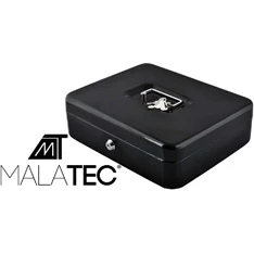 Malatec 30x24x9cm kulcsos fekete pénzkazetta Malatec 30x24x9cm kulcsos fekete pénzkazetta