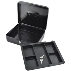 Malatec 30x24x9cm kulcsos fekete pénzkazetta Malatec 30x24x9cm kulcsos fekete pénzkazetta
