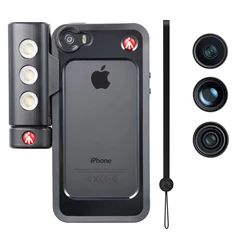Manfrotto KLYP+ Tok iPhone 5/5S 3 Lencse + SMT LED lámpa kit Manfrotto KLYP+ Tok iPhone 5/5S 3 Lencse + SMT LED lámpa kit