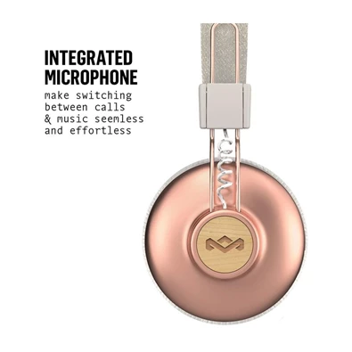Marley Positive Vibration Bluetooth réz fejhallgató Marley Positive Vibration Bluetooth réz fejhallgató