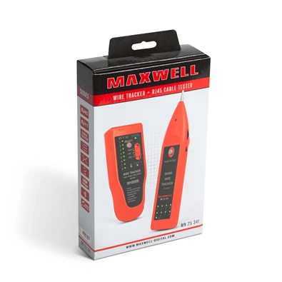 Maxwell 25341 érpárkereső RJ45 kábel teszterrel Maxwell 25341 érpárkereső RJ45 kábel teszterrel
