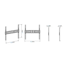 Meliconi Flatstyle FS400 DW 40"-75" fix fali TV konzol Meliconi Flatstyle FS400 DW 40"-75" fix fali TV konzol