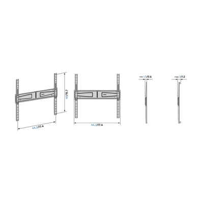 Meliconi Flatstyle FS400 DW 40"-75" fix fali TV konzol Meliconi Flatstyle FS400 DW 40"-75" fix fali TV konzol