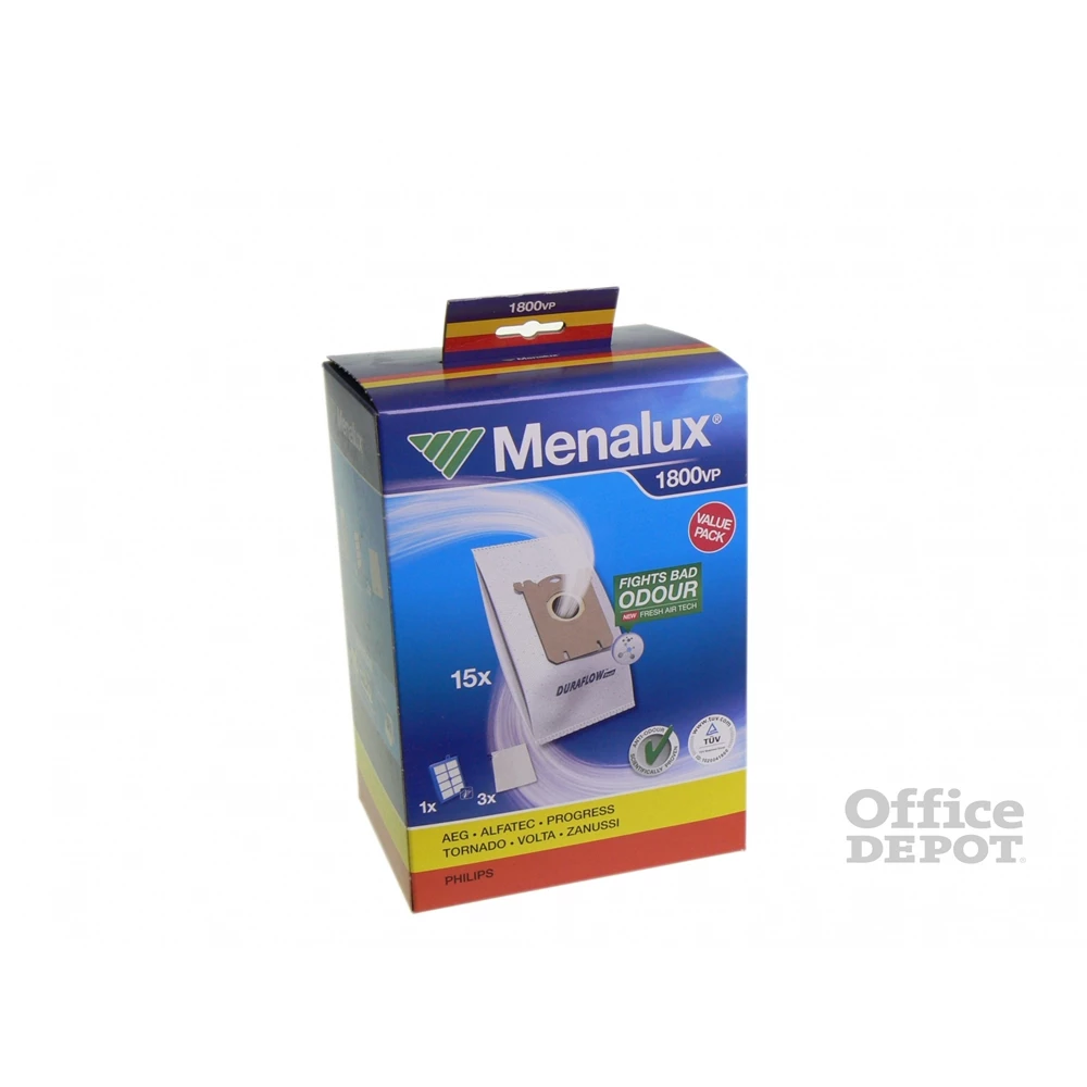 Menalux 1800VP  15 db szintetikus porzsák + 1 HEPA + 3 motorfilter
