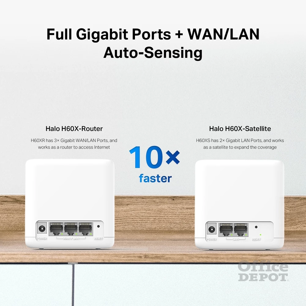Mercusys Halo H60X(2-pack)  AX1500 fehér otthoni mesh Wi-Fi 6 rendszer (2db) - R