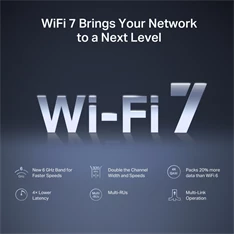 Mercusys MR47BE BE9300 háromsávos Wi-Fi 7 fekete router - R