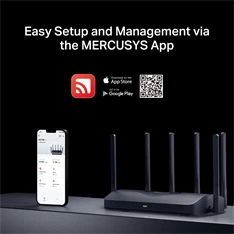 Mercusys MR47BE BE9300 háromsávos Wi-Fi 7 fekete router - R