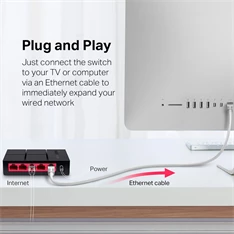 Mercusys MS105G 5port 10/100/1000Mbps nem menedzselhető asztali Switch Mercusys MS105G 5port 10/100/1000Mbps nem menedzselhető asztali Switch