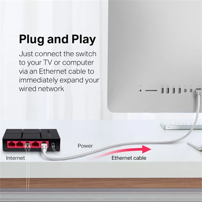 Mercusys MS105G 5port 10/100/1000Mbps nem menedzselhető asztali Switch Mercusys MS105G 5port 10/100/1000Mbps nem menedzselhető asztali Switch